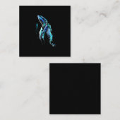 スキューバダイバーハンプバックホエールスイミングダイビングギフト スクエア名刺 (正面/裏面)