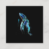 スキューバダイバーハンプバックホエールスイミングダイビングギフト スクエア名刺 (正面)