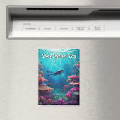 スキューバダイバーバ素晴らしーバリアリーフ マグネット (インサイチュ (食洗機))