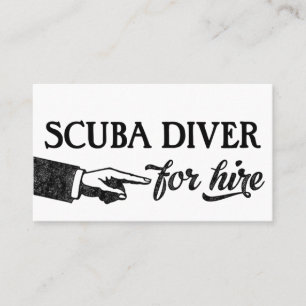 スキューバダイバービジネスカードカッコいい- ヴィンテージ 名刺