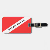 スキューバダイバーフラグの個人手荷物タグ ラゲッジタグ (正面横)