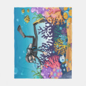 スキューバダイバーフリースブランケット フリースブランケット (正面)