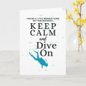 スキューバダイバー保アム落ち着いたダイビング カード (黄色い花)