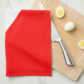 スキューバダイバー国旗の赤い対角線潜航シンボル キッチンタオル (四つ折り)