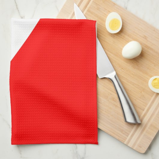 スキューバダイバー国旗の赤い対角線潜航シンボル キッチンタオル (四つ折り)