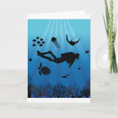 スキューバダイバー水中海洋生物 シーズンカード (正面)