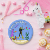 スキューバダイバー海生活の漫画 ペーパープレート (パーティー)