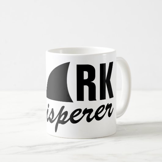 スキューバダイバー用おもしろいのサメの泡立て器コーヒーマグ コーヒーマグカップ (正面右)