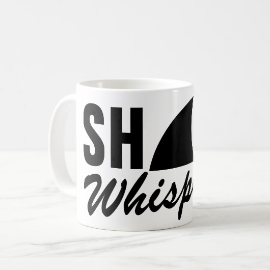 スキューバダイバー用おもしろいのサメの泡立て器コーヒーマグ コーヒーマグカップ (正面左)