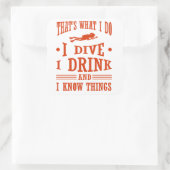 スキューバダイバー私は私は物事を知って飲むダイビング スクエアシール (バッグ)