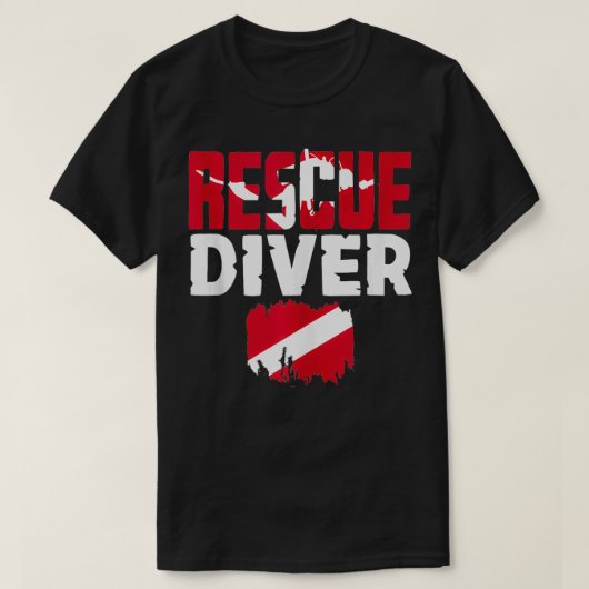 スキューバダイバー認定レスキュー潜水士1 Tシャツ (デザイン正面)