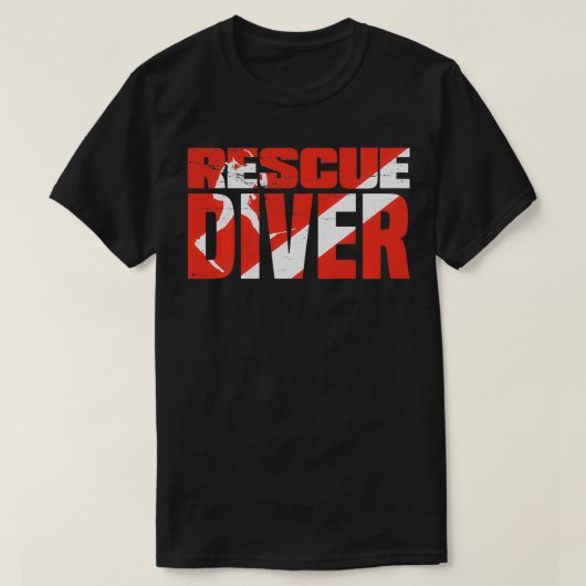 スキューバダイバー認定レスキュー潜水士2 Tシャツ (デザイン正面)