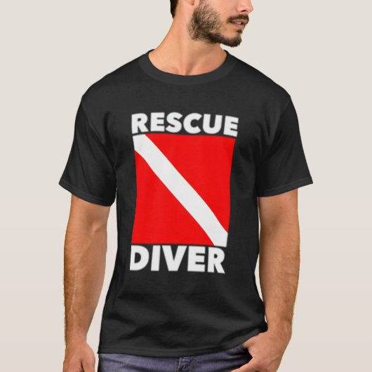 スキューバダイバー認定レスキュー潜水士 Tシャツ (正面)