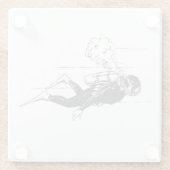 スキューバダイバー ガラスコースター (裏面)