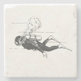 スキューバダイバー ストーンコースター