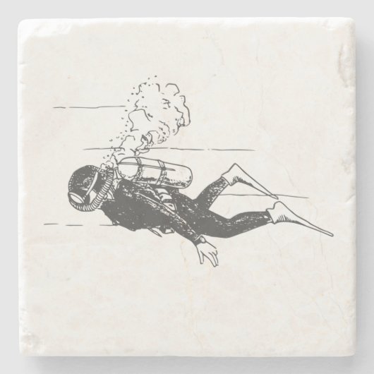 スキューバダイバー ストーンコースター (正面)