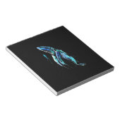 スキューバダイバー·ハンプバック·クジラがダイビングギフトを泳ぐ ノートパッド (アングル)