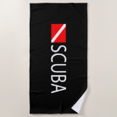 スキューバダイバー ビーチタオル (正面)