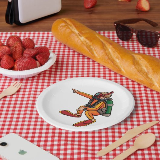 スキューバダイバー ペーパープレート (ピクニック)