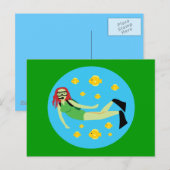 スキューバダイバー ポストカード (正面/裏面)