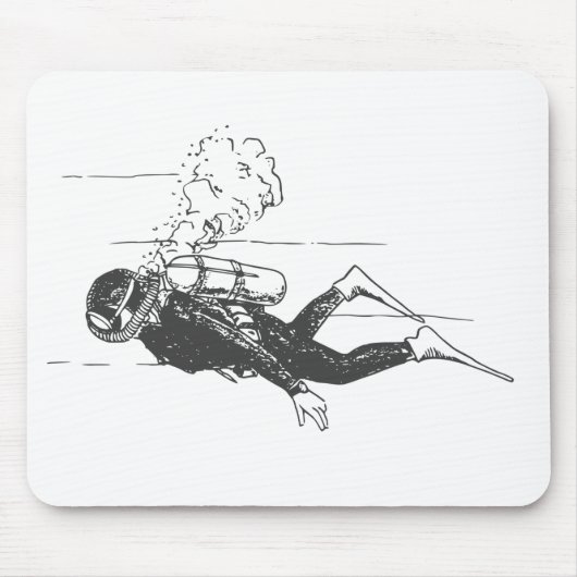 スキューバダイバー マウスパッド (正面)