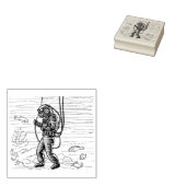 スキューバダイバー ラバースタンプ (押印)