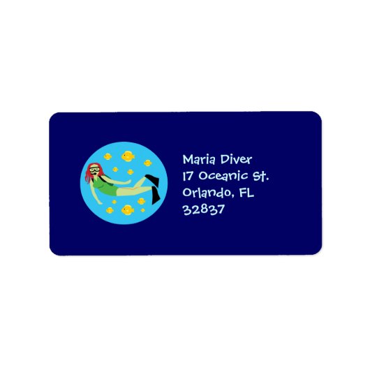 スキューバダイバー ラベル (正面)