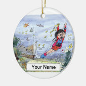 スキューバダイバー-女性 セラミックオーナメント (左)