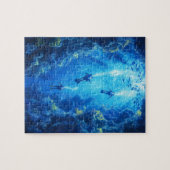 スキューバダイバー、水中シーン ジグソーパズル (横)