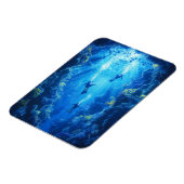 スキューバダイバー、水中シーン マグネット (左側)