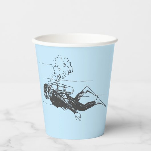 スキューバダイバー 紙コップ (正面)