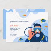 スキューバダイバーOK 招待状 (正面/裏面)