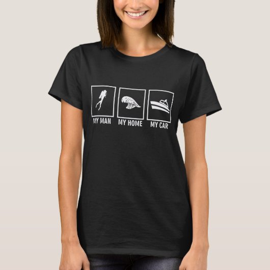 スキューバダイビおもしろいングの贈り物,スキューバダイバーの少女たちの贈り物 Tシャツ (正面)