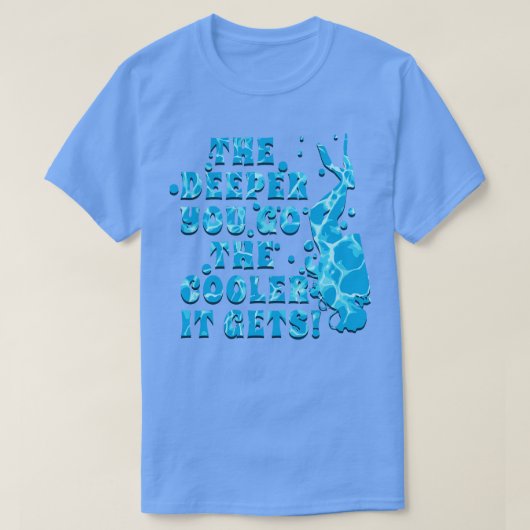 スキューバダイビクールングが深いCOOに行く Tシャツ (デザイン正面)