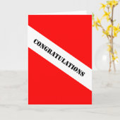 スキューバダイビングおめでとう カード (黄色い花)