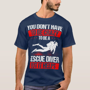 スキューバダイビングおもしろいレスキュー潜水艇ダイビングレスキュー Tシャツ