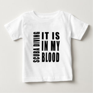 スキューバダイビングそれは私の血にあります ベビーTシャツ
