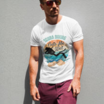 スキューバダイビングで濡れたTシャツ