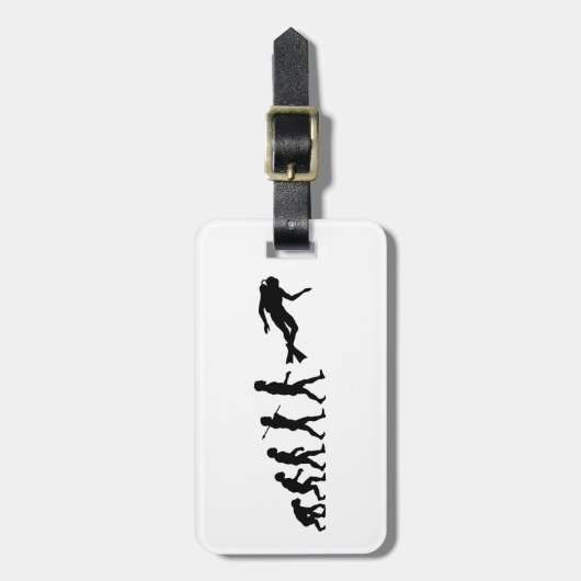 スキューバダイビングのウォーター・スポーツ ラゲッジタグ (正面縦)