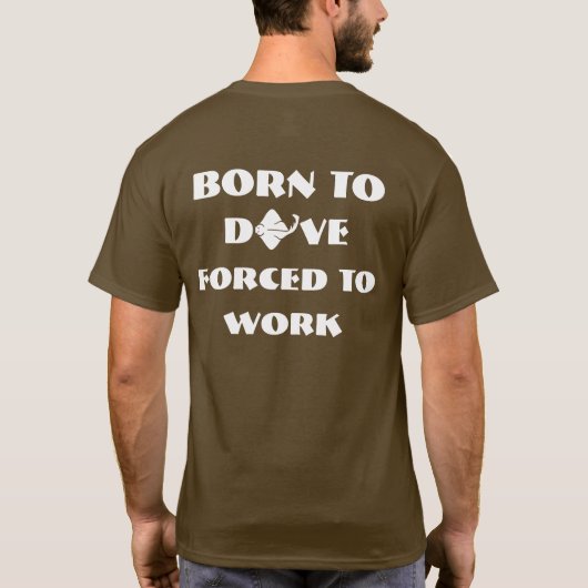 スキューバダイビングのユーモアのおもしろいなダイバー Tシャツ (裏面)
