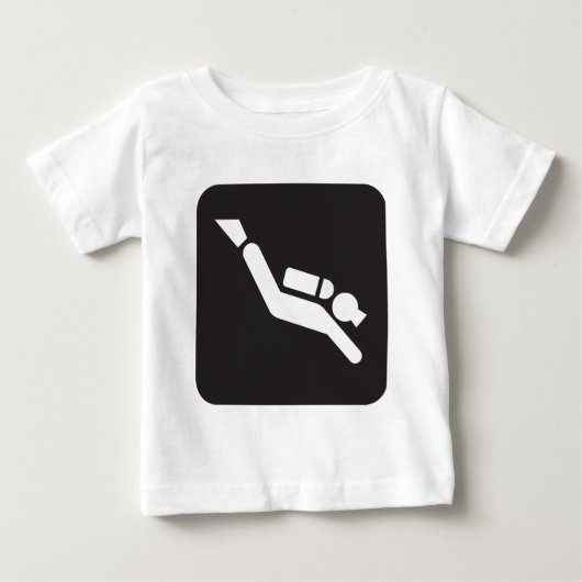 スキューバダイビングの印 ベビーTシャツ (正面)
