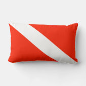 スキューバダイビングの旗 ランバークッション (裏面)