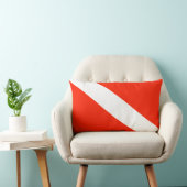 スキューバダイビングの旗 ランバークッション (椅子)