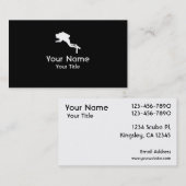 スキューバダイビングの白黒のカスタムな名刺 名刺 (正面/裏面)