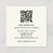 スキューバダイビングインストラクターフィットネスパーソナルトレーナー スクエア名刺 (裏面)