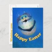 スキューバダイビングイースターエッグダウンアンダーダウン シーズンポストカード (正面/裏面)