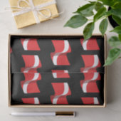 スキューバダイビングギフト – ダイバーダウン旗 – スキューバダイバー 薄葉紙 (ギフト)