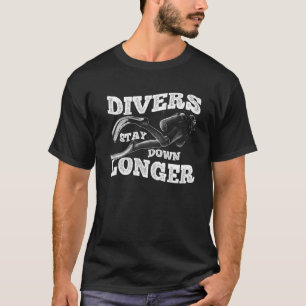 スキューバダイビングダイバーウォーターラバー海ステイダウンロン Tシャツ