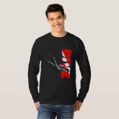 スキューバダイビングダイバーダウン国旗1 Tシャツ (正面フル)