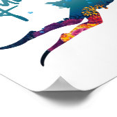 スキューバダイビングダイバー私は女の子のようにダイビング知っている ポスター (角)